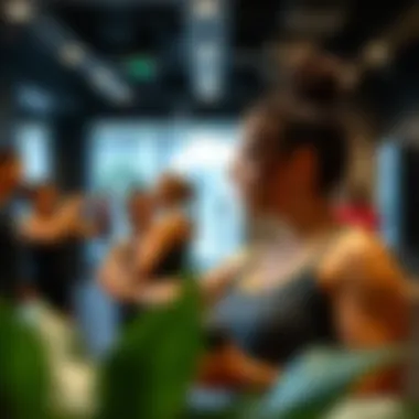 Community wellness event in a gym