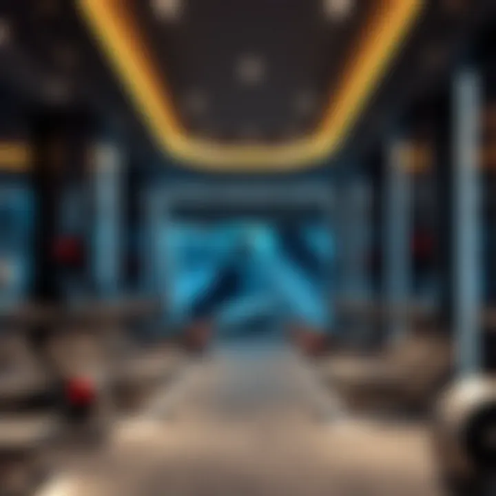 Interior view of a modern fitness center