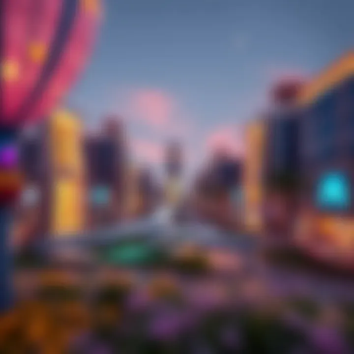 Artistic representation of festival land development in Dubai