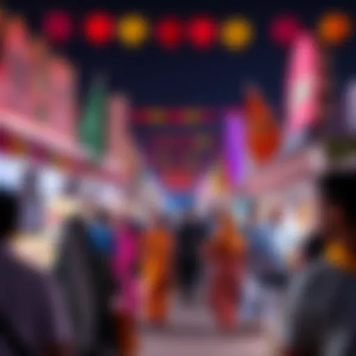 Vibrant festival scene in Dubai showcasing cultural diversity