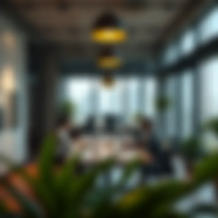 Freelancers collaborating in a modern workspace