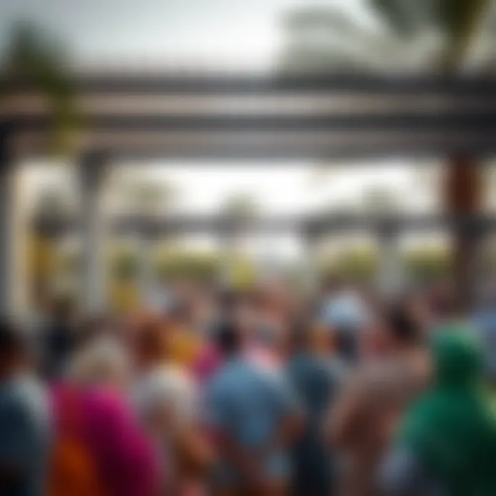 A vibrant community gathering at Gentle Park highlighting social interactions and activities