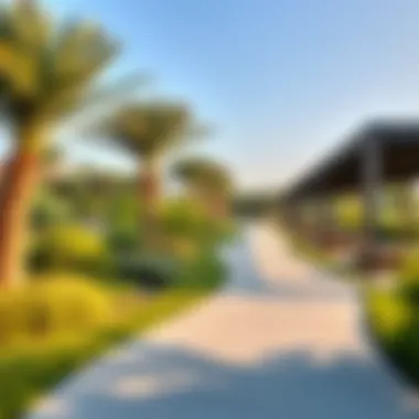 The serene walking paths and scenic landscapes within Gentle Park