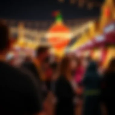 Festivities at Global Village A lively event scene at Global Village with attendees enjoying the festivities