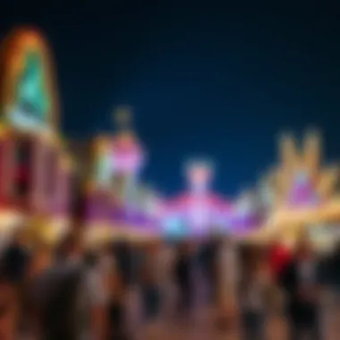 Visitor Experience at Global Village Crowds enjoying the Global Village festivities