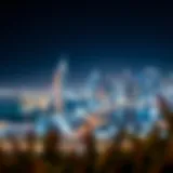 Stunning skyline view of Jumeirah with the Burj Al Arab