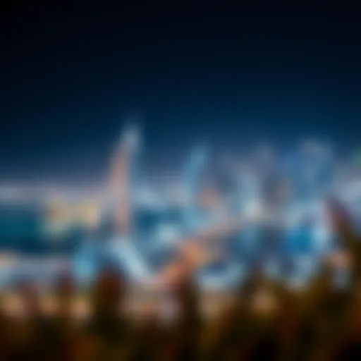 Stunning skyline view of Jumeirah with the Burj Al Arab