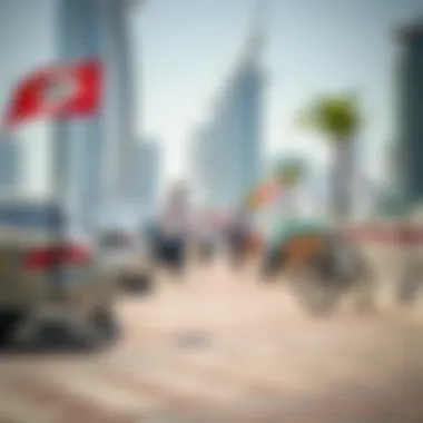 Vibrant community life in Jumeirah with waterfront activities