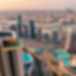 Aerial view of Dubai's skyline showcasing modern architecture