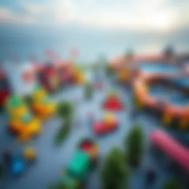 Aerial View of Legoland® Dubai Aerial view of Legoland® Dubai showcasing its colorful attractions