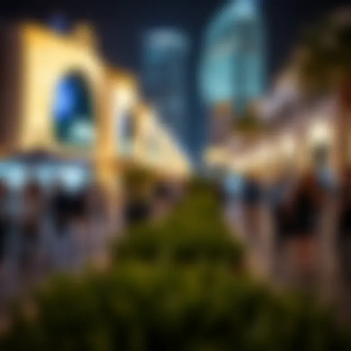 Nightlife at L'Eto City Walk Nightlife scene at L'Eto City Walk with illuminated buildings