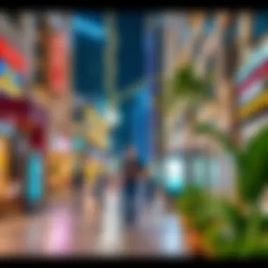 Promenade Experience at L'Eto City Walk A bustling promenade in L'Eto City Walk with shops and cafes