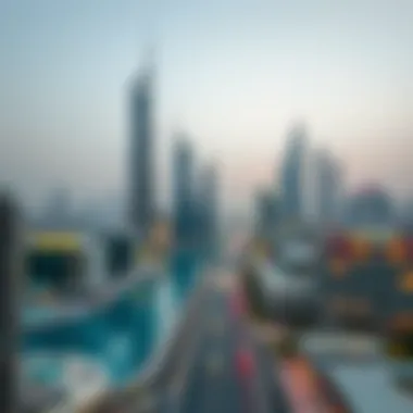 Panoramic view of Dubai skyline showcasing modern architecture