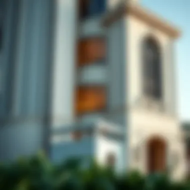 Architectural Mastery: Defining Sophisticated Luxury Architectural detail of a prestigious real estate development