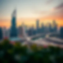 Luxurious skyline of Dubai showcasing modern architecture