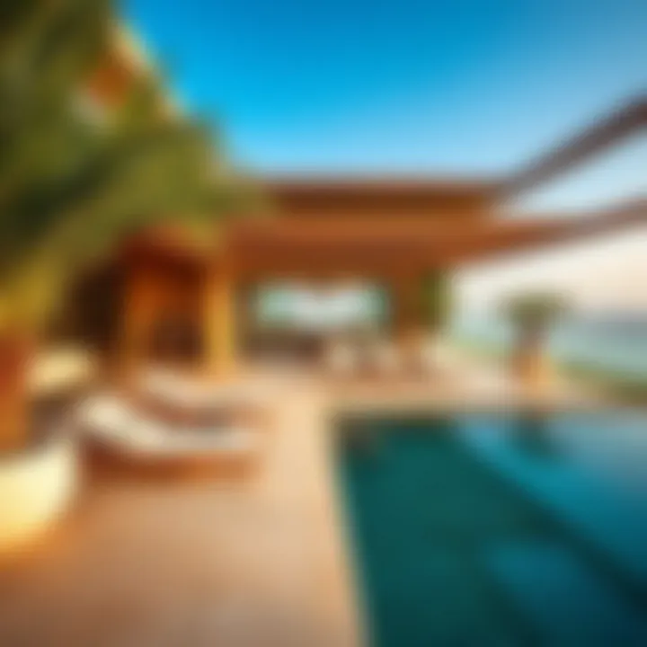 Exquisite Outdoor Spaces: The Essence of Luxury in Dubai Exclusive outdoor space of a luxury villa with panoramic views