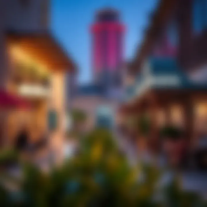 Vibrant lifestyle around Mazaya Business Avenue BB1, highlighting cafes and parks