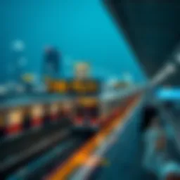 Overview of Dubai Metro station