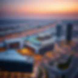 Aerial view of Millennium Al Barsha showcasing its modern architecture