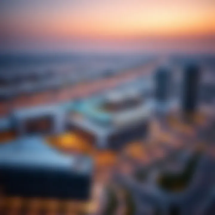 Aerial view of Millennium Al Barsha showcasing its modern architecture