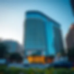 Exterior view showcasing the architectural marvel of Mövenpick Downtown Dubai