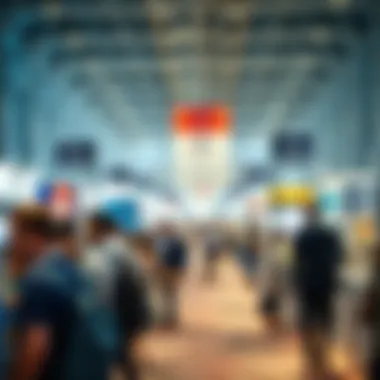 A bustling job fair in Dubai filled with various companies