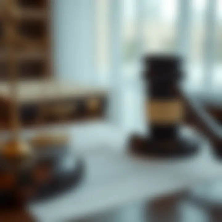 Legal documents and a gavel