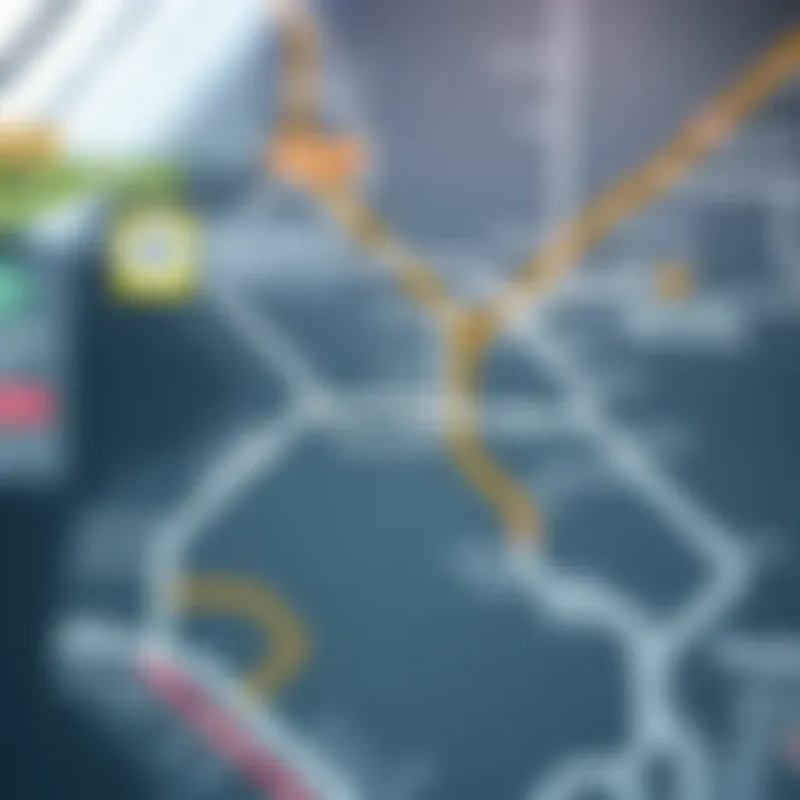 Route map of Dubai Metro network