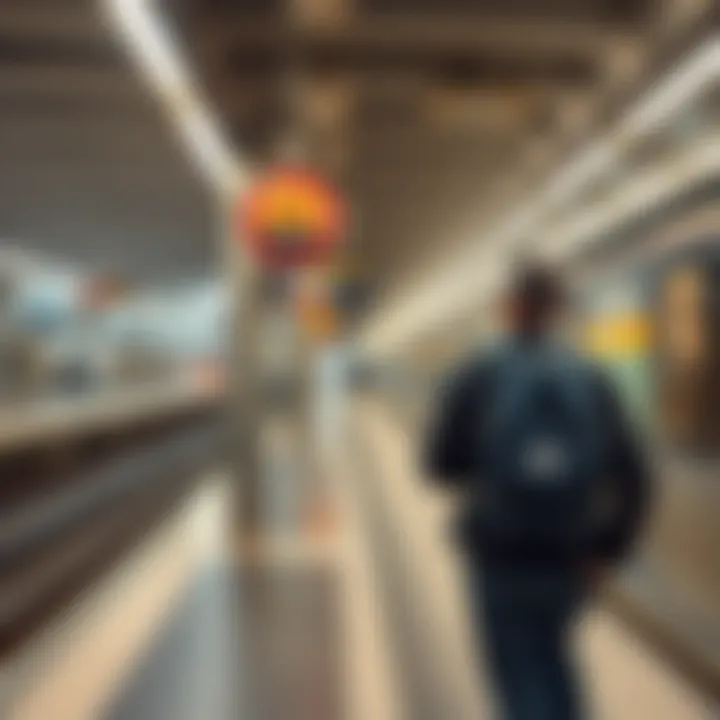 Commuter enjoying a seamless travel experience at a metro station