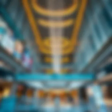 Luxurious shopping mall with modern architecture