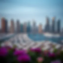 Stunning skyline view of Dubai Marina showcasing new buildings