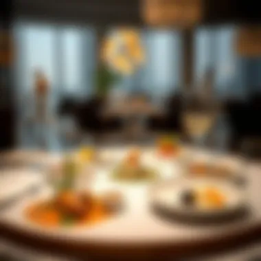 Exquisite Dining at Oberoi Hotel Business Bay Exquisite dining experience with gourmet dishes presented beautifully