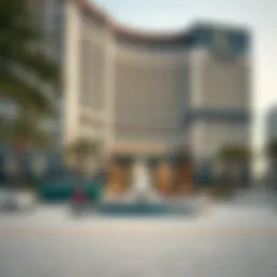 Stunning exterior view of the Oberoi Hotel Business Bay showcasing its architectural elegance