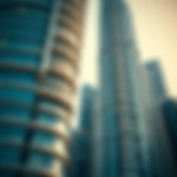 Architectural details of Oceanic Tower