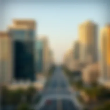 Diverse Architectural Styles in Oud Metha Skyline A skyline view highlighting the architectural diversity of Oud Metha