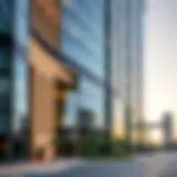 Contemporary Glass Facade in Oud Metha A modern office building showcasing sleek glass architecture