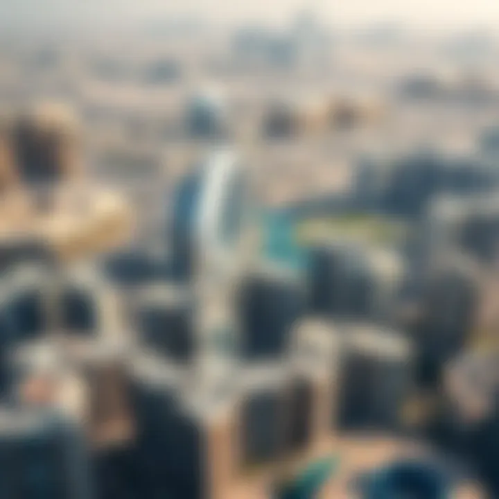 Aerial view of Dubai's real estate developments