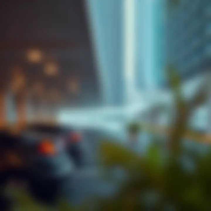 Overview of a smart city parking area