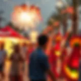 A vibrant depiction of UAE cultural festivities during public holidays
