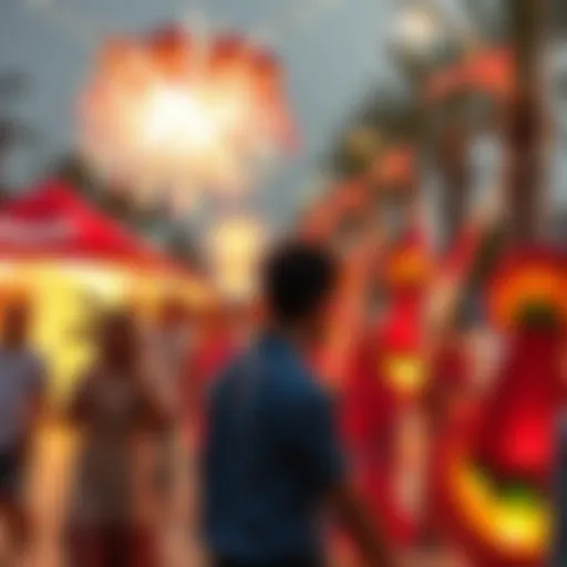 A vibrant depiction of UAE cultural festivities during public holidays