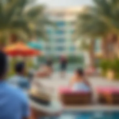 Leisure Activities in the UAE A serene scene of leisure activities during public holidays in the UAE