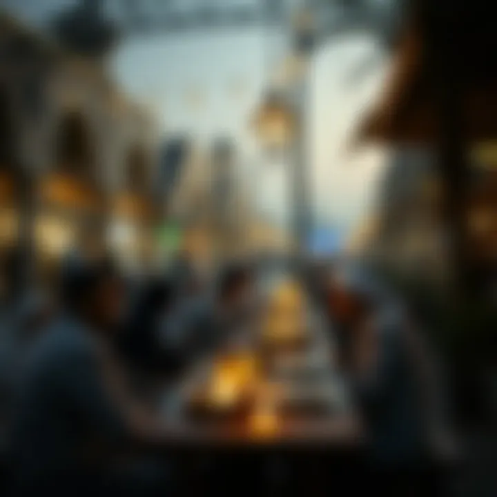 Community gathering for Iftar