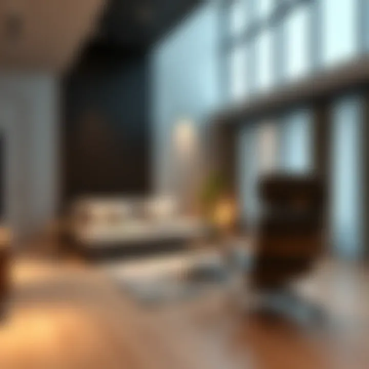 Modern studio interior showcasing potential rental space