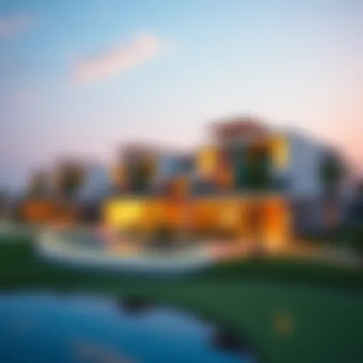 Architectural Masterpiece of Samana Golf Views Stunning view of Samana Golf Views residential complex showcasing modern architecture