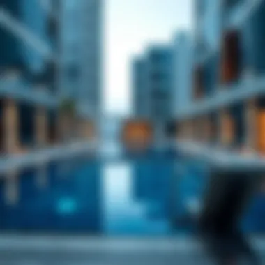 Amenities available at Scala Tower including pool and gym facilities