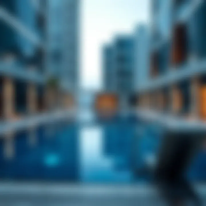 Amenities available at Scala Tower including pool and gym facilities