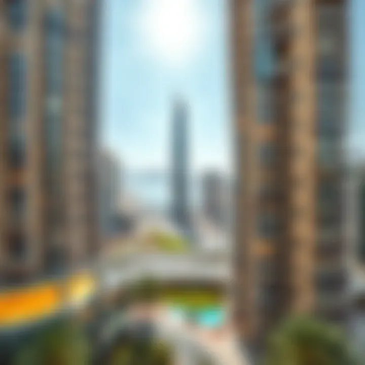 Panoramic view of Jumeirah Lake Towers highlighting Silver Tower