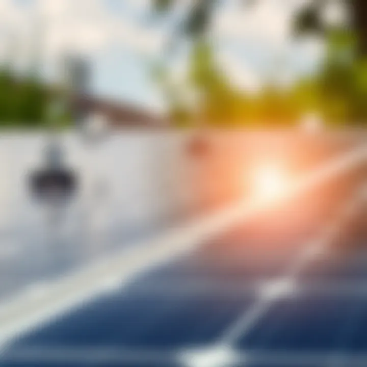 Close-up of solar panel components showcasing efficiency