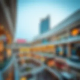 Aerial view of Splash Outlet Mall showcasing its modern architecture.