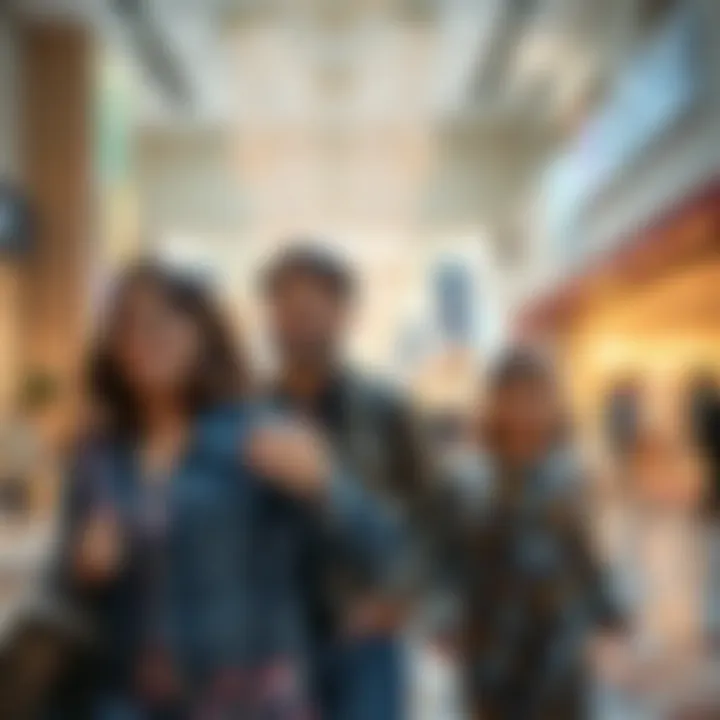 Family Engagement at Splash Outlet Mall Families enjoying their shopping experience in the mall.